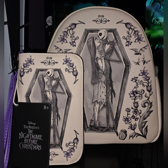 Loungefly Handbags - Loungefly Disney The Nightmare Before Christmas Coffin Mini Backpack + Wallet
